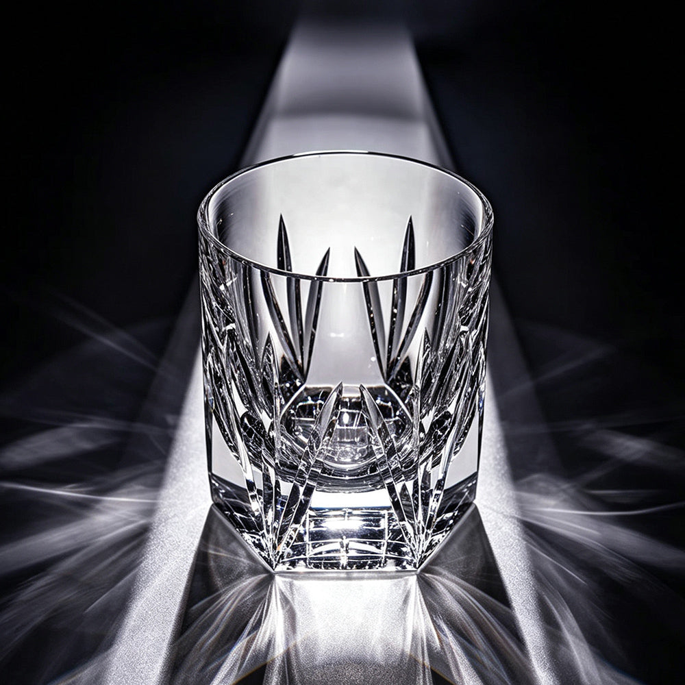JR Edo Kiriko Hand-Cut Yuragi Crystal Whiskey Glass