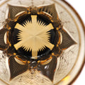 Edo Kiriko Handcrafted Amber Candlelight Whiskey Glass