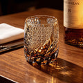 JR Edo Kiriko Handcrafted Amber Whiskey Glass