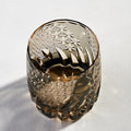 Edo Kiriko Handcrafted Amber Whiskey Glass