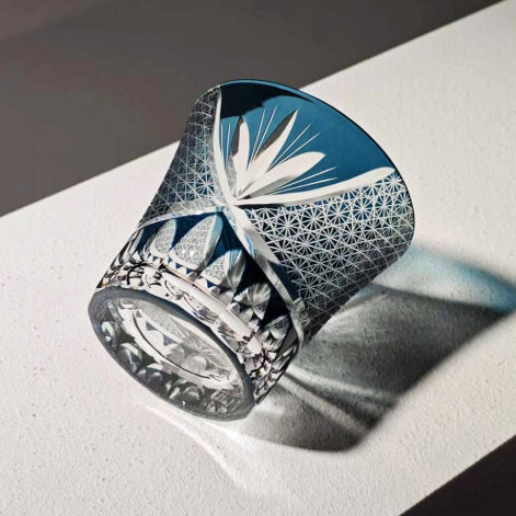 Edo Kiriko Sake Glasses Western-Style Liquor Glasses Japanese Handcrafted Crystal Glassware Whiskey Glasses Gift - Je t'aime Resolute