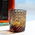 Edo Kiriko Handcrafted Blue Amber Whiskey Tumbler