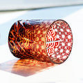Edo Kiriko Handcrafted Blue Amber Whiskey Tumbler