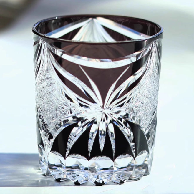 Edo Kiriko Handcrafted Butterfly Motif Whiskey Glass