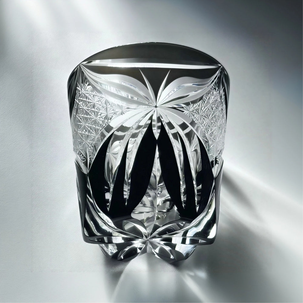 Edo Kiriko Handcrafted Butterfly Motif Whiskey Glass