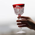 Edo Kiriko Handcrafted Crystal Stemmed Wine Glass