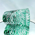 Edo Kiriko Handcrafted Green Starburst Crystal Glass