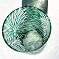 Edo Kiriko Handcrafted Green Starburst Crystal Glass