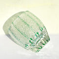 Edo Kiriko Handcrafted Green Starburst Whiskey Glass with Gift Box