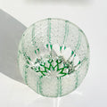 Edo Kiriko Handcrafted Green Starburst Whiskey Glass with Gift Box