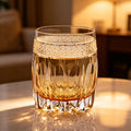 JR Edo Kiriko Handcrafted Grey Amber Whiskey Glass