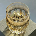 Edo Kiriko Handcrafted Grey Amber Whiskey Glass