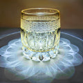 Edo Kiriko Handcrafted Grey Amber Whiskey Glass