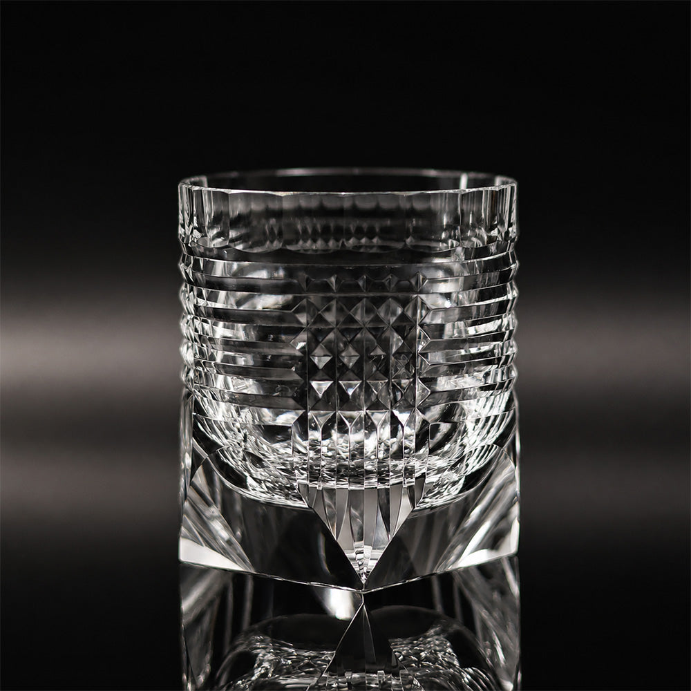 JR Edo Kiriko Handcrafted Intersections Whiskey Glass