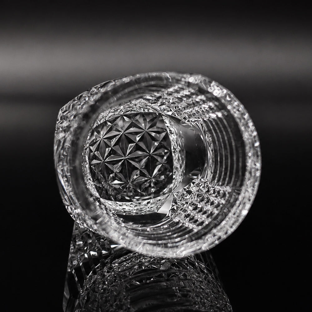 JR Edo Kiriko Handcrafted Intersections Whiskey Glass