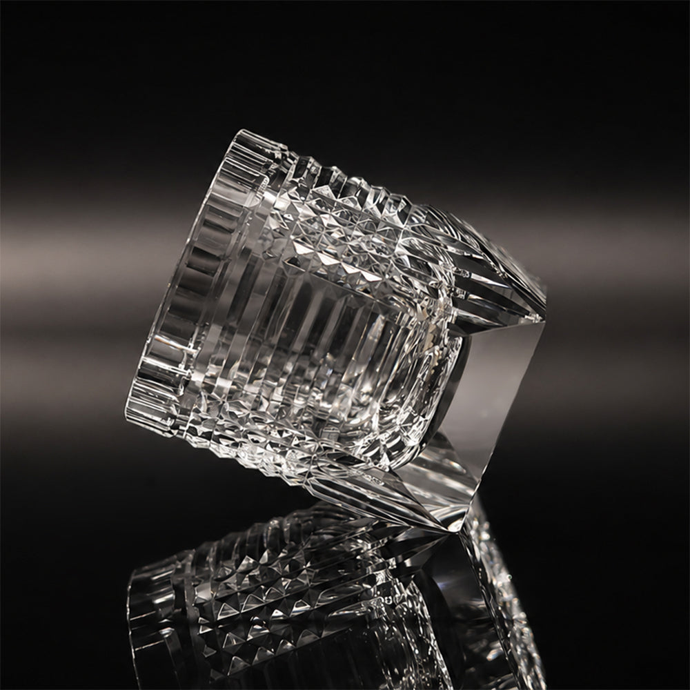 JR Edo Kiriko Handcrafted Intersections Whiskey Glass