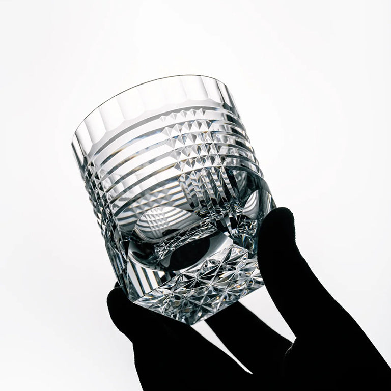JR Edo Kiriko Handcrafted Intersections Whiskey Glass