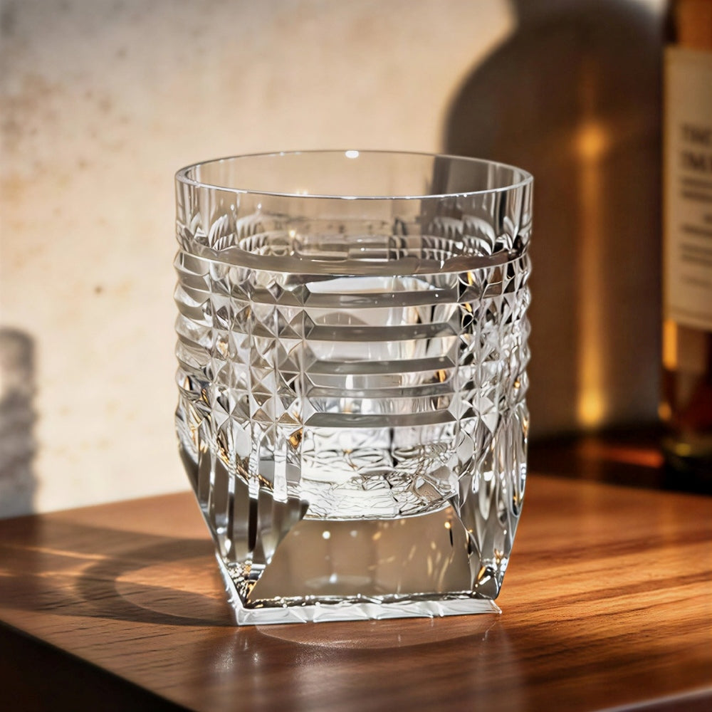Edo Kiriko Handcrafted Intersections Whiskey Glass
