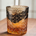 Edo Kiriko Handcrafted Landscape Whiskey Glass
