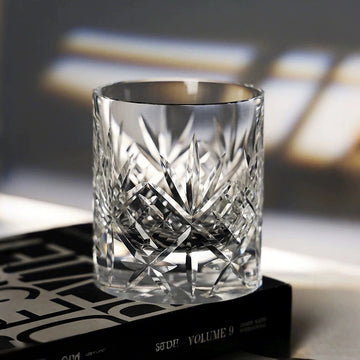 Edo Kiriko Handcrafted Linear Flourish Whiskey Glass