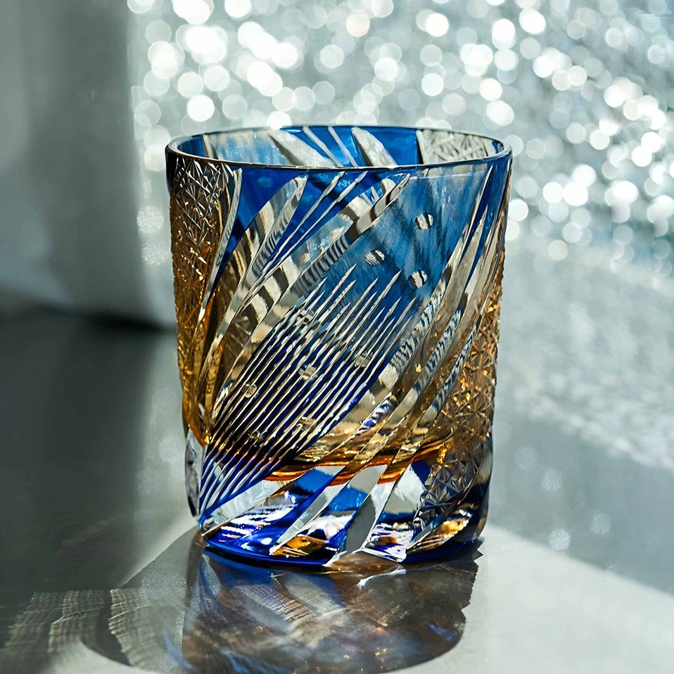 Edo Kiriko Handcrafted Meteor Crystal Glass