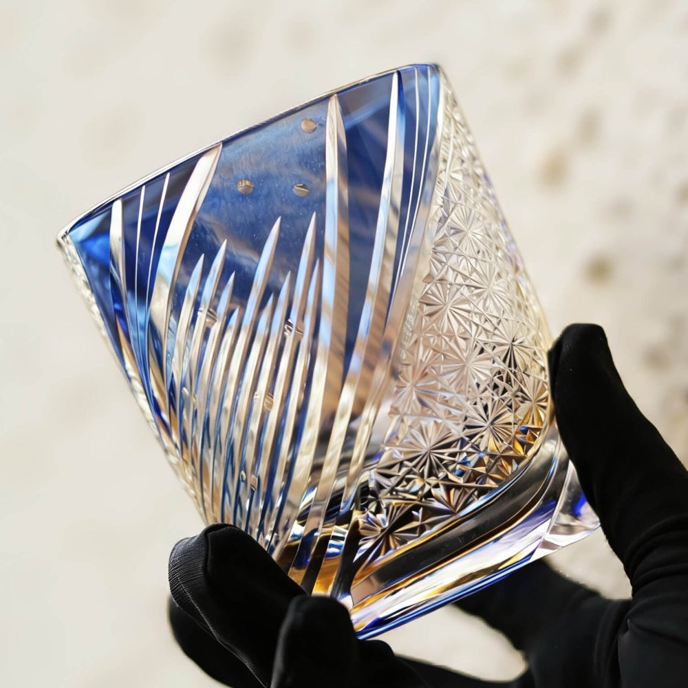 Edo Kiriko Handcrafted Meteor Crystal Glass