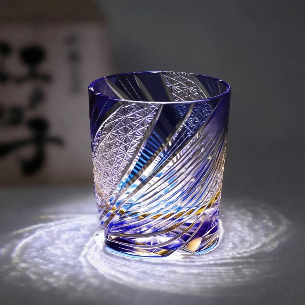 Edo Kiriko Handcrafted Meteor Crystal Glass