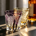 JR Edo Kiriko Handcrafted Moonbow Whiskey Glass