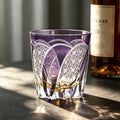JR Edo Kiriko Handcrafted Moonbow Whiskey Glass