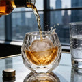 JR Edo Kiriko Handcrafted Ovoid Crystal Whiskey Glass
