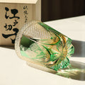 Edo Kiriko Handcrafted Peacock Motif Whiskey Glass