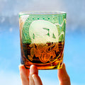Edo Kiriko Handcrafted Raijin Whiskey Glass
