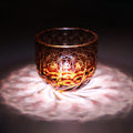 Edo Kiriko Handcrafted Red-Amber Crystal Sake Glass