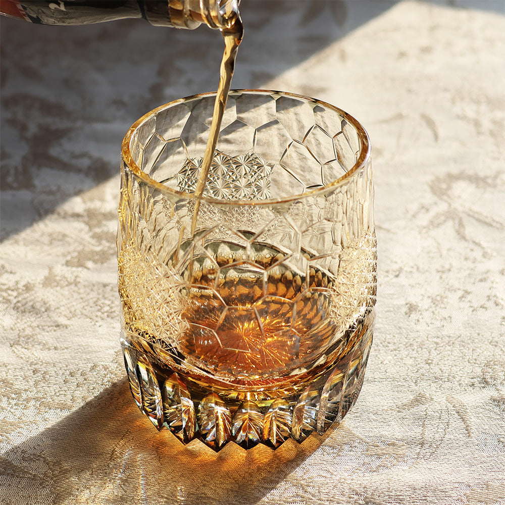 JR Edo Kiriko Handcrafted Setsuhyo Crystal Whiskey Glass