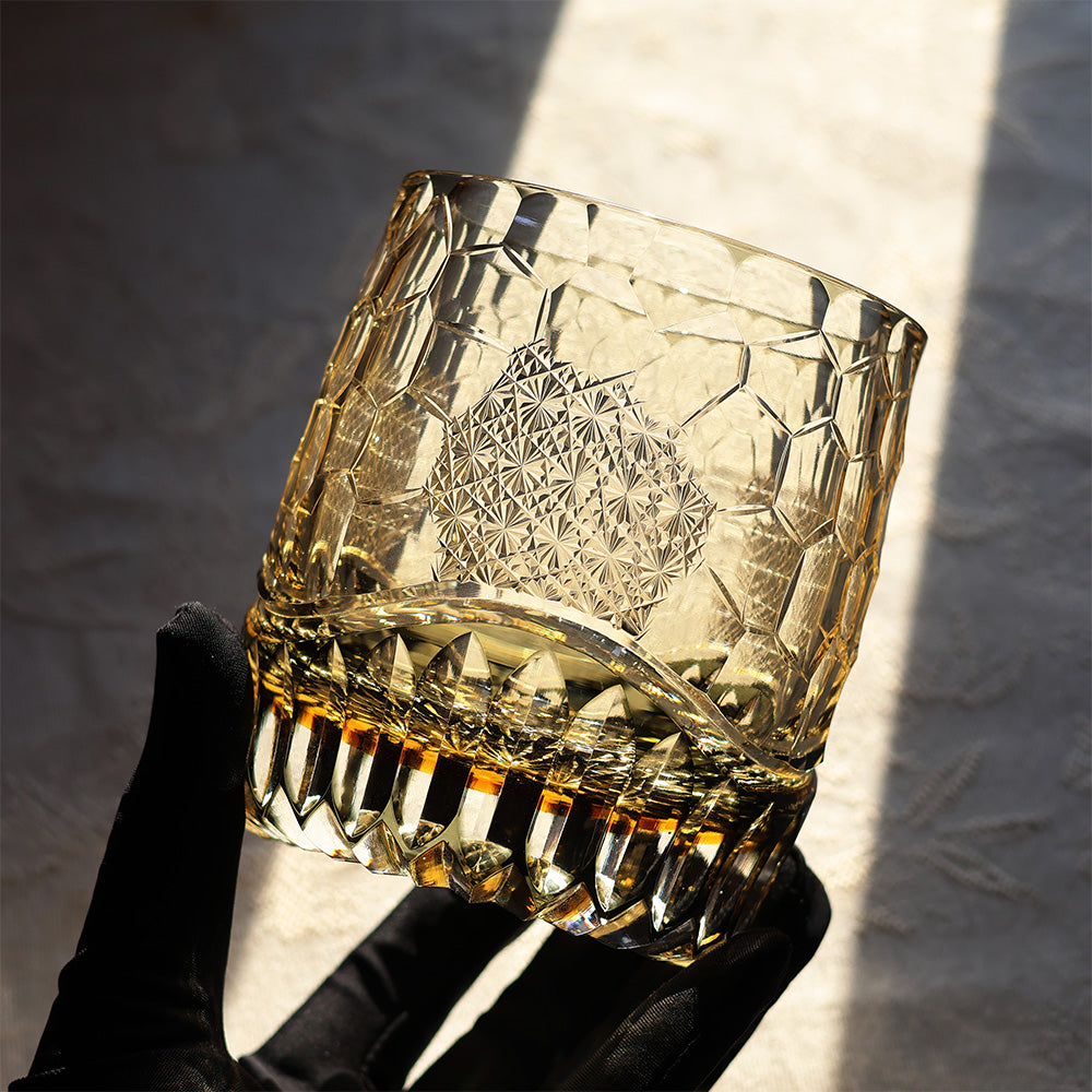 JR Edo Kiriko Handcrafted Setsuhyo Crystal Whiskey Glass