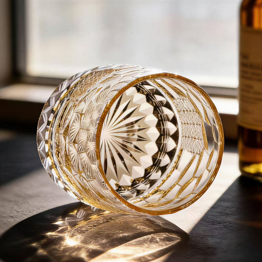 Edo Kiriko Handcrafted Setsuhyo Crystal Whiskey Glass