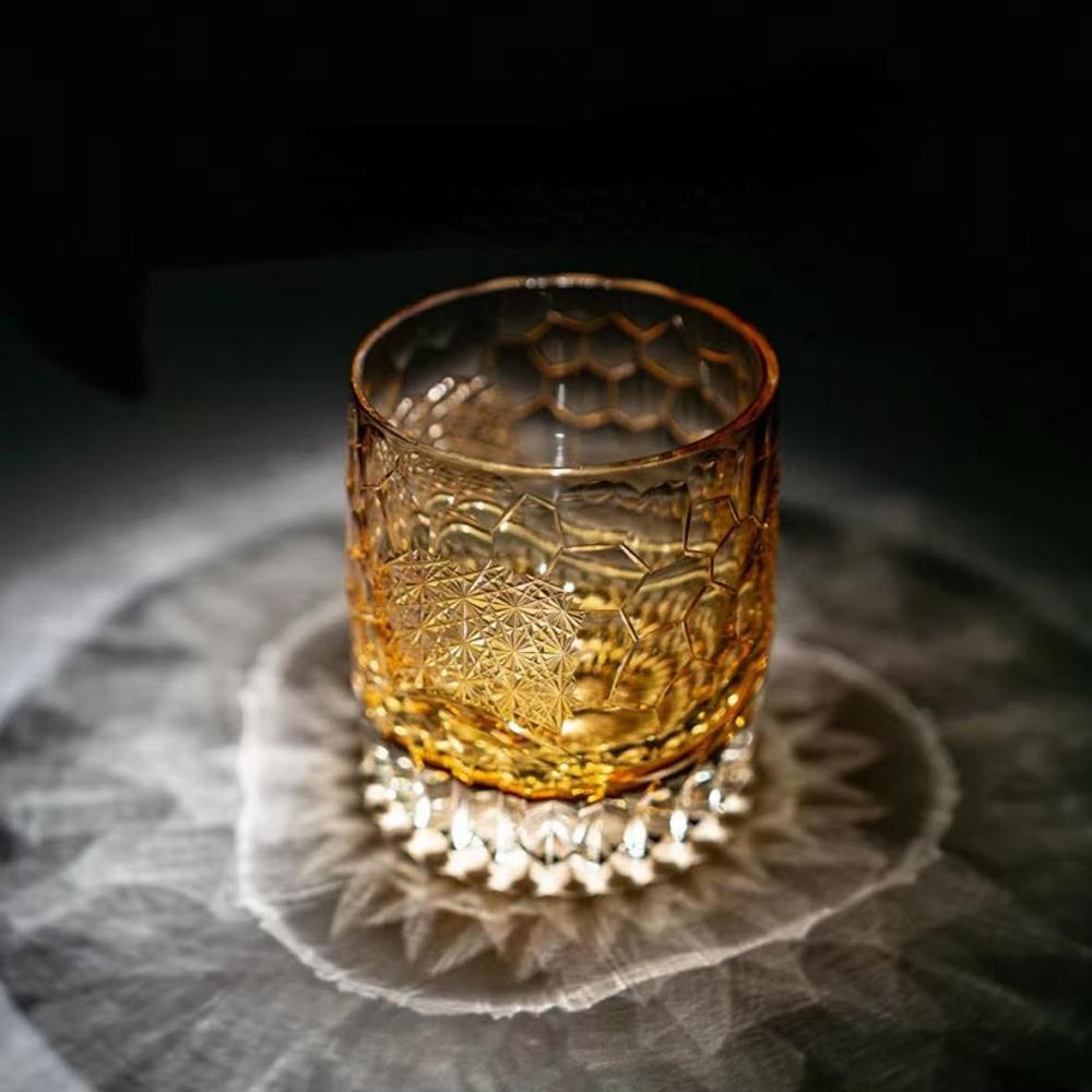 JR Edo Kiriko Handcrafted Setsuhyo Crystal Whiskey Glass