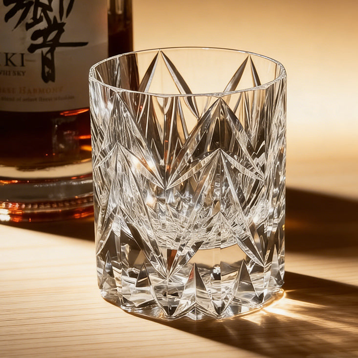 JR Edo Kiriko Handcrafted Stellar Ascent Whiskey Glass