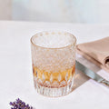 Edo Kiriko Handcrafted Sunset-Toned Crystal Glassbackground