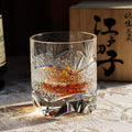 JR Edo Kiriko Handcrafted Takeha & Chrysanthemum Whiskey Glass