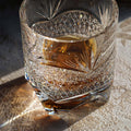 JR Edo Kiriko Handcrafted Takeha & Chrysanthemum Whiskey Glass