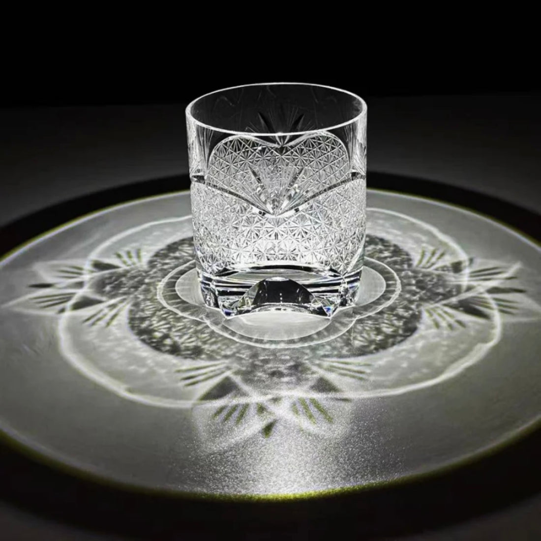 Edo Kiriko Handcrafted Takeha & Chrysanthemum Whiskey Glass