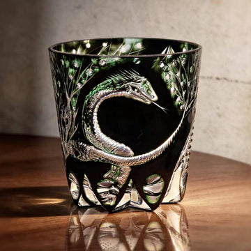 Edo Kiriko Handcrafted Year of the Snake Limited Edition Whiskey Glass