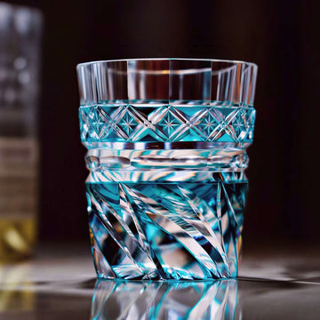 Edo Kiriko Handcrafted Zephyr Valley Whiskey Glass