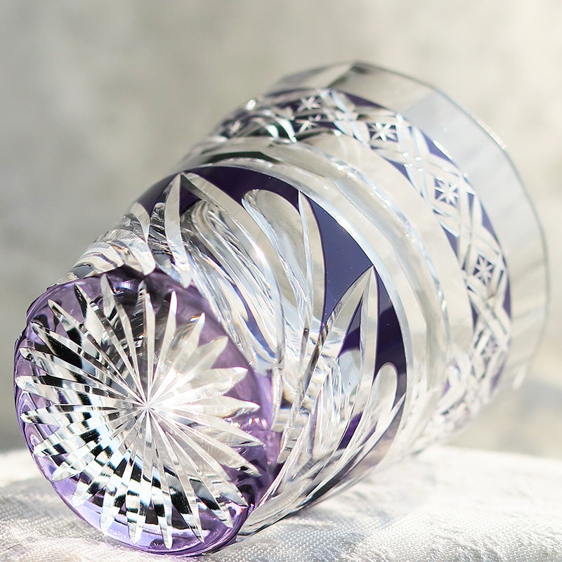 Edo Kiriko Handcrafted Zephyr Valley Whiskey Glass