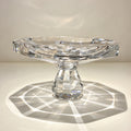 JR Geometric K9 Crystal Pedestal Serving Bowl – Clear