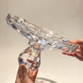 JR Geometric K9 Crystal Pedestal Serving Bowl – Clear