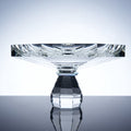 JR Geometric K9 Crystal Pedestal Serving Bowl – Clear
