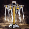 JR Gold Flakes Crystal Beer Glass Set