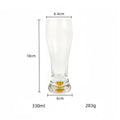 JR Gold Flakes Crystal Beer Glass Set